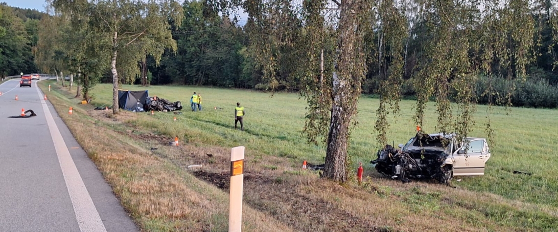 Tragický střet dvou vozů mezi obcemi Nová Bystřice – Číměř