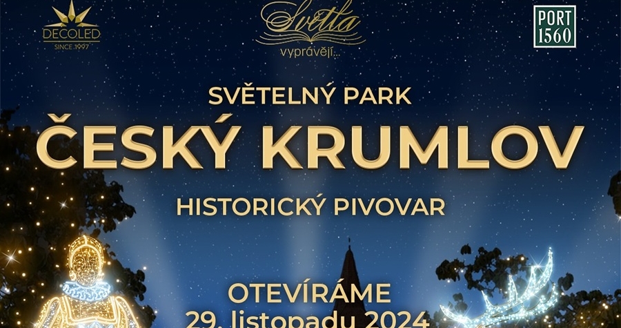 Světelný park Český Krumlov.