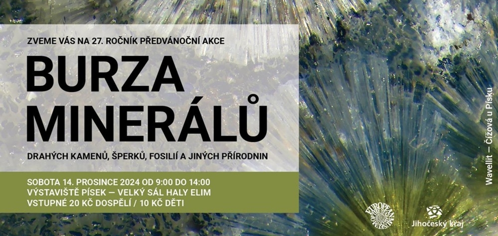 Největší mineralogická burza na jihu Čech se koná v Písku