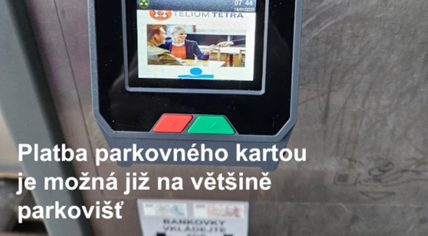 V Jindřichově Hradci můžete platit parkovné kartou již na většině parkovišť