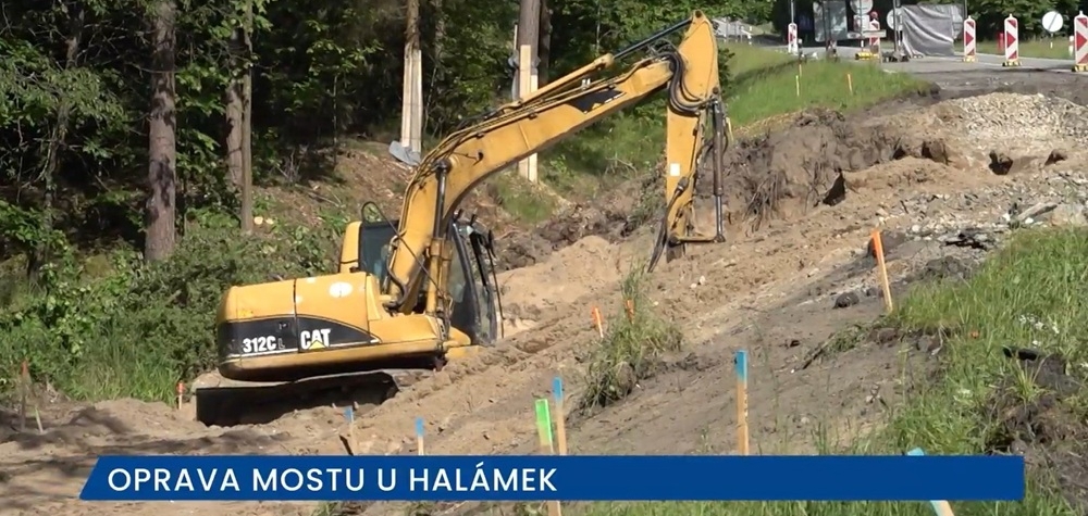 Most u Halámek prochází kompletní rekonstrukce