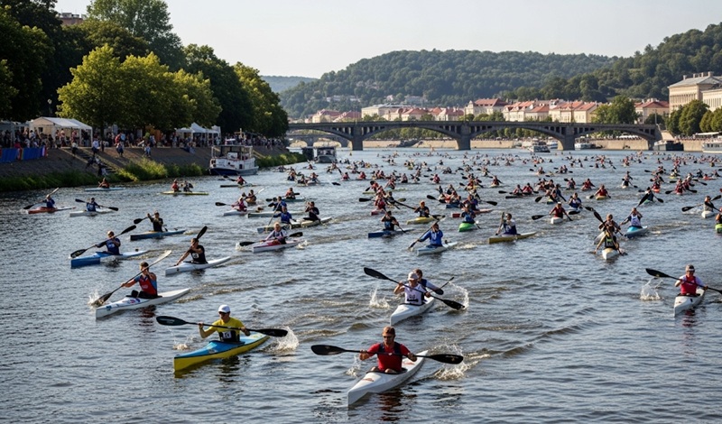 Odstartoval maraton lodí z Českých Budějovic do Prahy